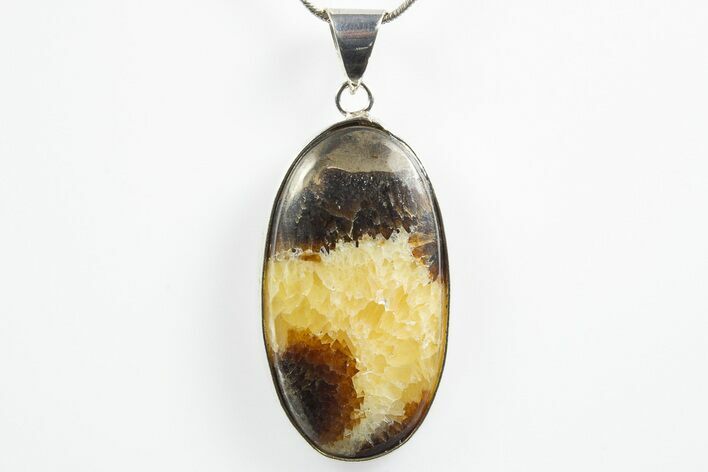 Polished Septarian Pendant (Necklace) #346241